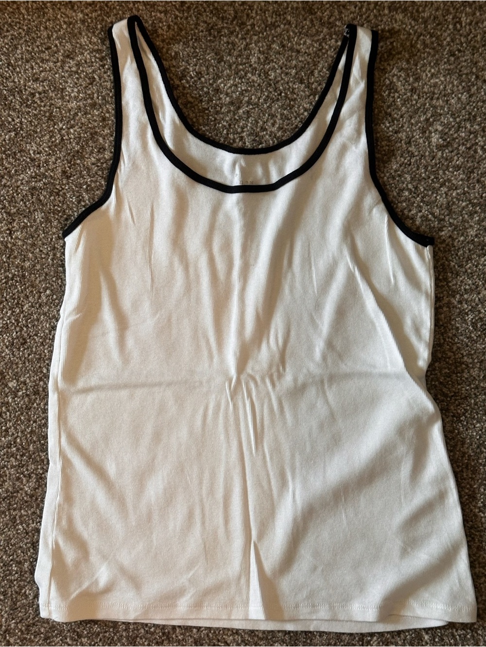 Target White Tank Top with Black Trim